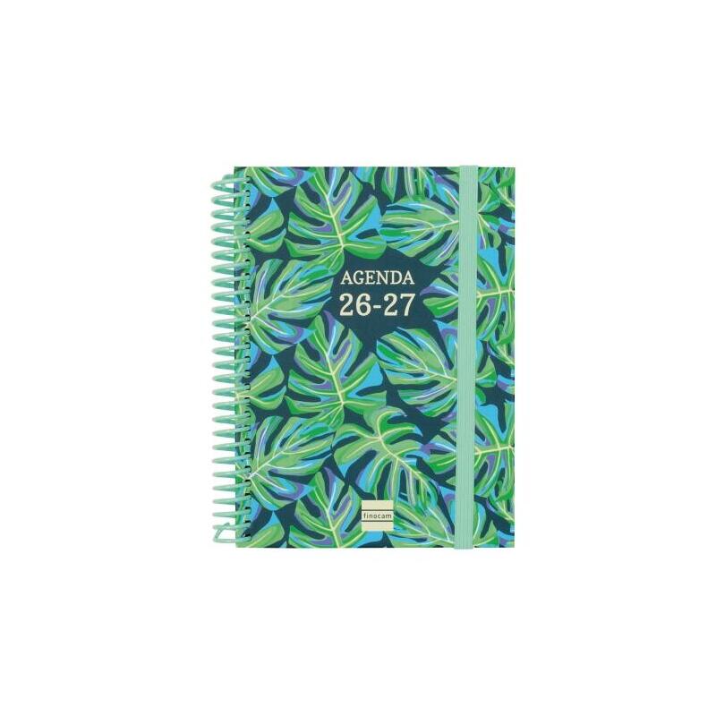 Finocam Diva Agenda Escolar 26/27 - Semana Vista Horizontal - Formato 8º - 120x164mm - Tapas De Carton Forrado - Papel