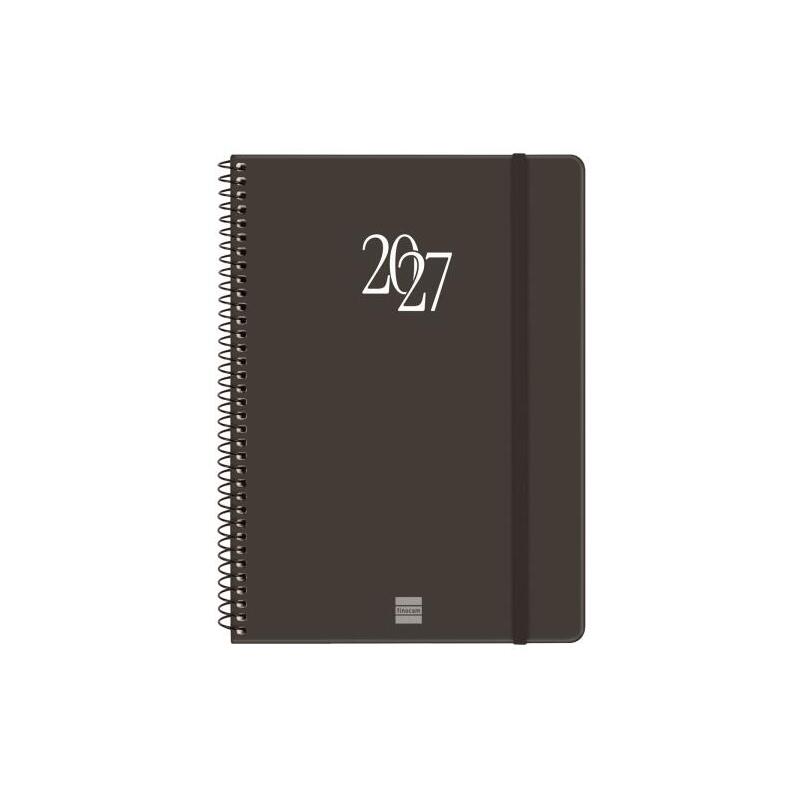 Finocam Espiral Basics My Agenda - Anual 2027 - Semana Vista Horizontal - Formato E10 - 155x212mm - Espiral - Tapa Dura