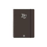 Finocam Espiral Basics My Agenda - Anual 2027 - Semana Vista Horizontal - Formato E10 - 155x212mm - Espiral - Tapa Dura