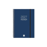 Finocam Espiral Basics Opaque Agenda - Anual 2027 - Semana Vista Horizontal - Formato E10 - 155x212mm - Espiral - Tapa