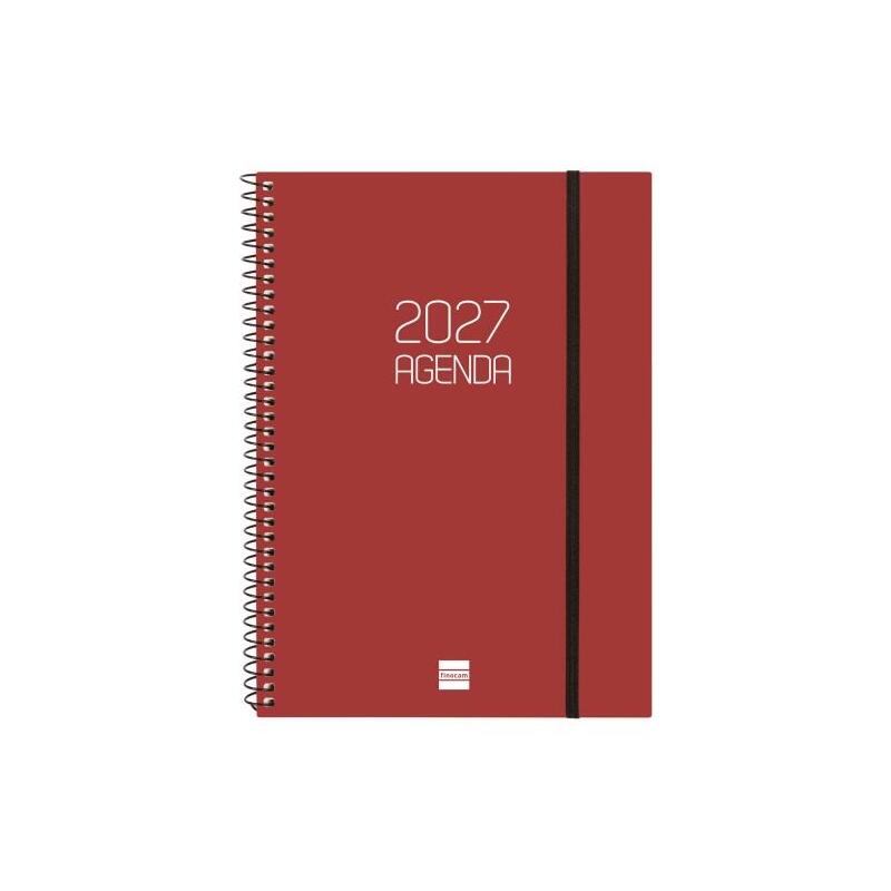 Finocam Espiral Basics Opaque Agenda - Anual 2027 - Semana Vista Horizontal - Formato E10 - 155x212mm - Espiral - Tapa