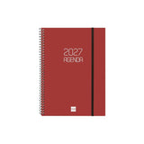 Finocam Espiral Basics Opaque Agenda - Anual 2027 - Semana Vista Horizontal - Formato E10 - 155x212mm - Espiral - Tapa