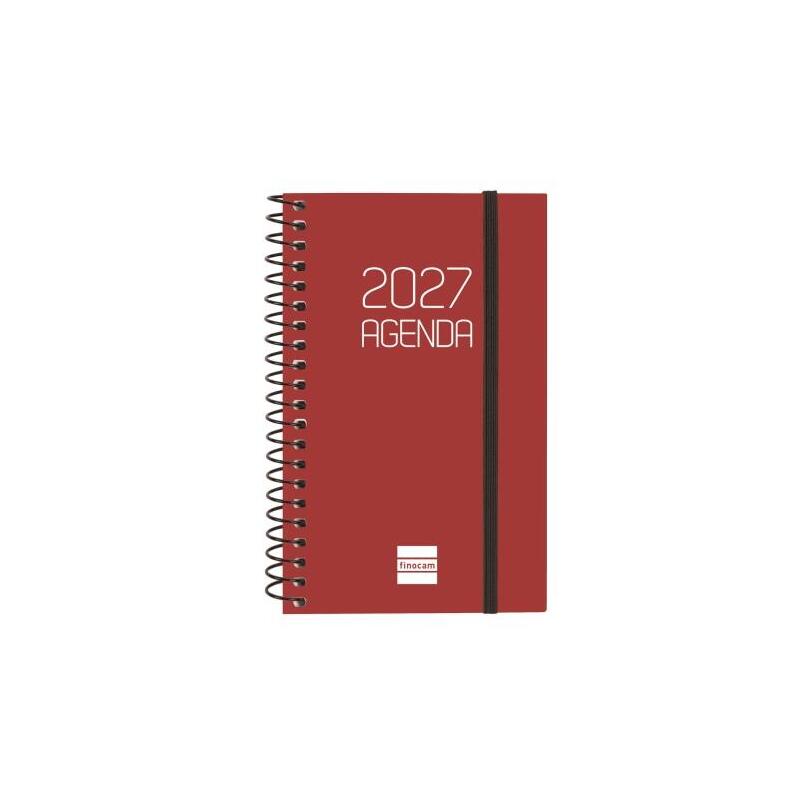Finocam Espiral Basics Opaque Agenda - Anual 2027 - Semana Vista Horizontal - Formato E3 - 79x127mm - Espiral - Tapa De