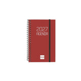 Finocam Espiral Basics Opaque Agenda - Anual 2027 - Semana Vista Horizontal - Formato E3 - 79x127mm - Espiral - Tapa De
