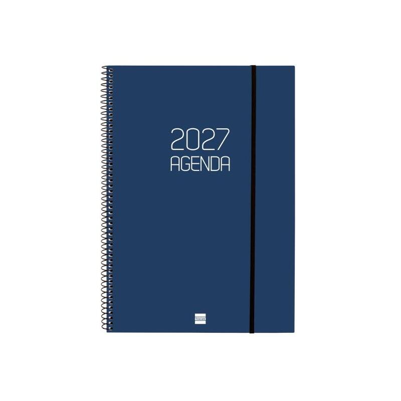 Finocam Espiral Basics Opaque Agenda Profesional - Anual 2027 - Semana Vista Vertical - Formato E40 - 210x297mm -