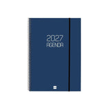 Finocam Espiral Basics Opaque Agenda Profesional - Anual 2027 - Semana Vista Vertical - Formato E40 - 210x297mm -