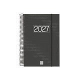 Finocam Espiral Basics Year Agenda - Anual 2027 - 1 Dia Por Pagina - Formato E11 - 165x242mm - Espiral - Tapa De