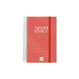 Finocam Espiral Basics Year Agenda - Anual 2027 - 1 Dia Por Pagina - Formato E5 - 117x181mm - Espiral - Tapa De