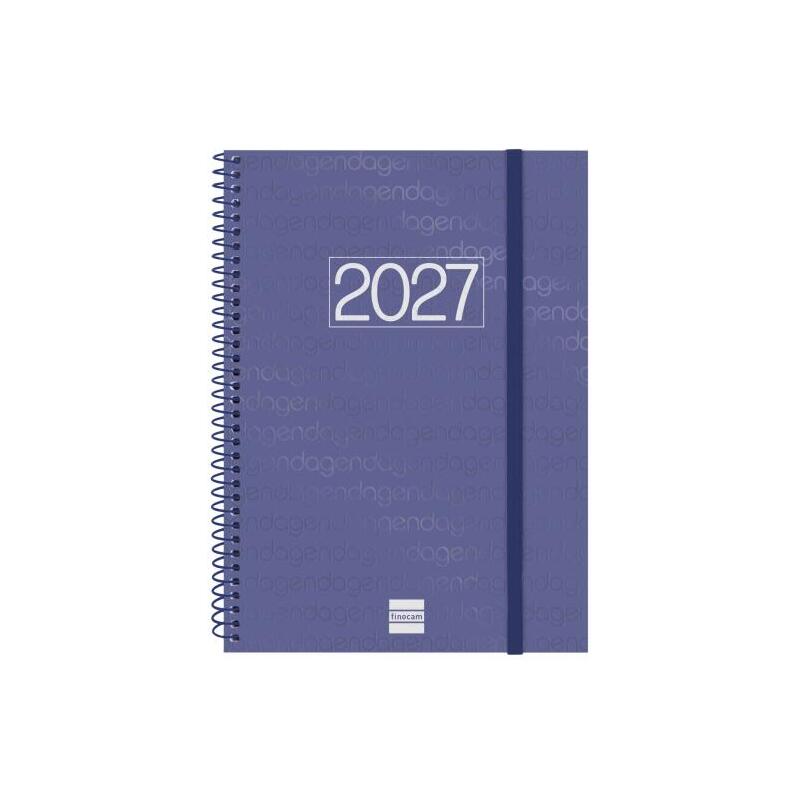 Finocam Espiral Basics Year Agenda - Anual 2027 - Semana Vista Horizontal - Formato E10 - 155x212mm - Espiral - Tapa De