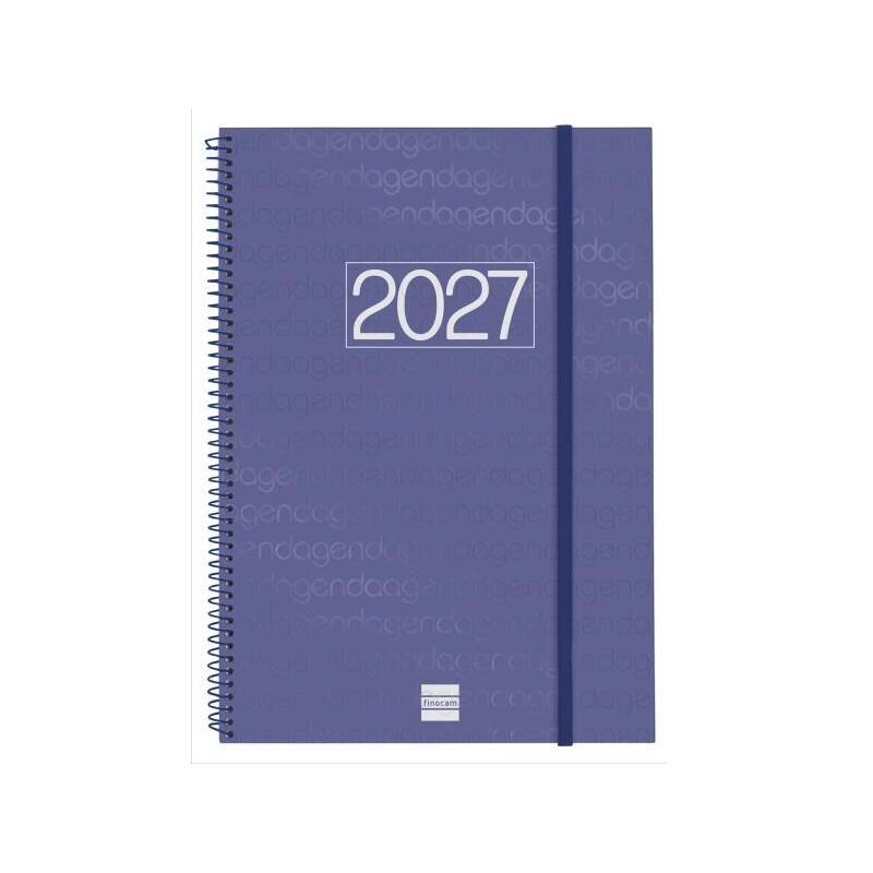 Finocam Espiral Basics Year Agenda - Anual 2027 - Semana Vista Horizontal - Formato E40 - 210x297mm - Espiral - Tapa De
