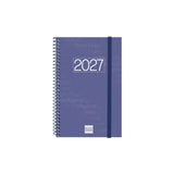 Finocam Espiral Basics Year Agenda - Anual 2027 - Semana Vista Horizontal - Formato E5 - 117x181mm - Espiral - Tapa De