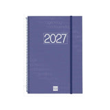 Finocam Espiral Basics Year Agenda - Anual 2027 - Semana Vista Vertical - Formato E40 - 210x297mm - Espiral - Tapa De