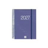 Finocam Espiral Basics Year Agenda En Catalan - Anual 2027 - 1 Dia Por Pagina - Formato E10 - 155x212mm - Goma Elastica