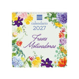 Finocam Frases Motivadoras Calendario De Pared - Anual 2027 - Mes Vista - 300x300mm - Papel De 170g/M2 - Ilustraciones