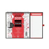 Finocam Neutro Calendario Con Iman En Catalan - Anual 2027 - Mes Vista - Formato Xs - 140x150mm - Base 220x160mm -