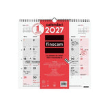 Finocam Neutro Calendario De Pared En Catalan - Anual 2027 - Mes Vista - Formato L - 340x320mm - Espiral Doble - Papel
