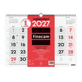 Finocam Neutro Calendario De Pared En Catalan - Anual 2027 - Mes Vista - Formato L - 430x310mm - Espiral Doble - Papel