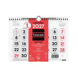 Finocam Neutro Calendario De Pared En Catalan - Anual 2027 - Mes Vista - Formato S - 210x150mm - Espiral Doble - Papel