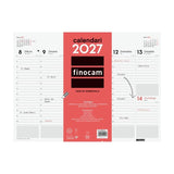 Finocam Neutro Vade Calendario En Catalan - Anual 2027 - Semana Vista Vertical - 420x310mm - Encolado - Papel De 90g/M2