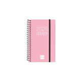 Finocam Opaque Agenda De Espiral - Anual 2026 - Tapa Ligera - Cierre Con Goma Elastica - Formato E3 - 85x14x127mm -