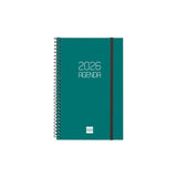 Finocam Opaque Agenda De Espiral - Anual 2026 - Tapa Ligera - Cierre Con Goma Elastica - Formato E5 - 125x14x181mm -
