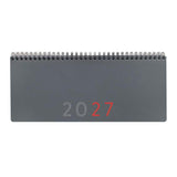 Finocam Planificador De Sobremesa Internacional - Anual 2027 - Semana Vista Vertical - 290x116mm - Espiral Doble - Tapa