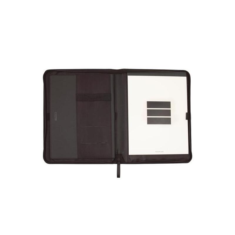 Finocam Portadocumentos Nopal Cremallera A4 Imitación Cuero Negro