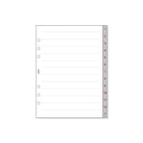 Finocam R1072 Separadores Numerados Para Agendas Open - 13 Solapas - Formato 1000 - 166x2x215mm - Papel - Blanco