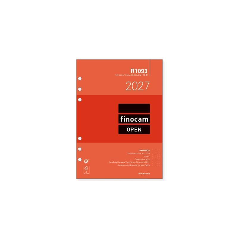 Finocam Recambio Anual Agenda De Anillas Open R1093 1000-155x215mm Svh 2027