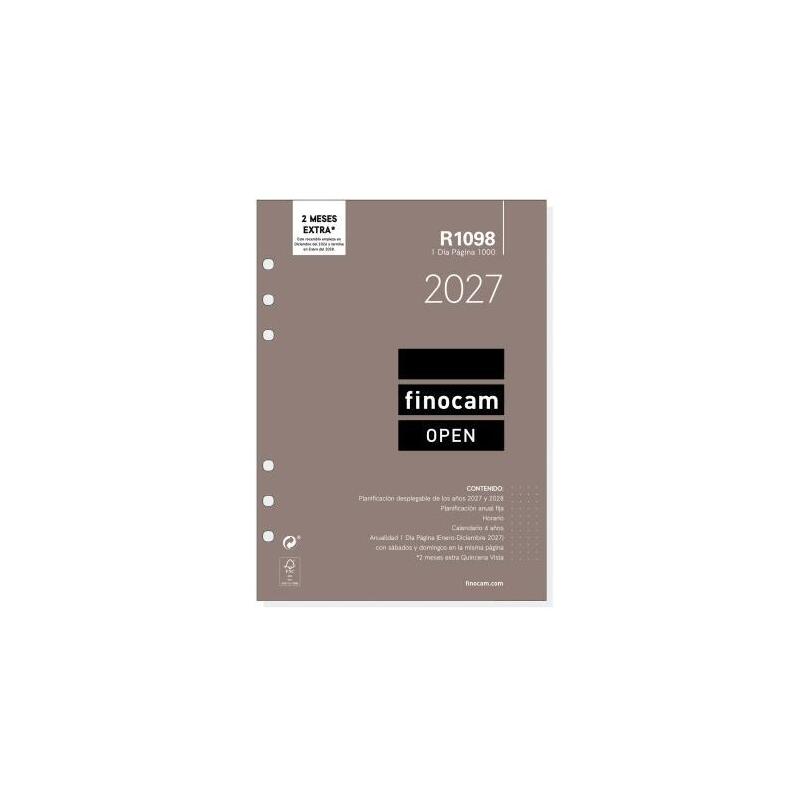 Finocam Recambio Anual Agenda De Anillas Open R1098 1000-155x215mm 1dp 2027