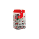 Fischer Dabel Duopow 10x50 Bigbox Gris Claro/Rojo, 210 Piezas, Lata Recuperable 570550