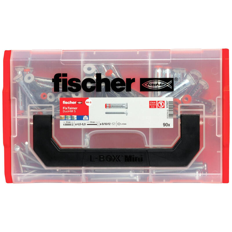 Fischer Fixtainer Duohm Taco Hueco + Tornillo De Cabeza Alomada Tx 90 Piezas 572927