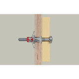 Fischer Fixtainer Duohm Taco Hueco + Tornillo De Cabeza Alomada Tx 90 Piezas 572927