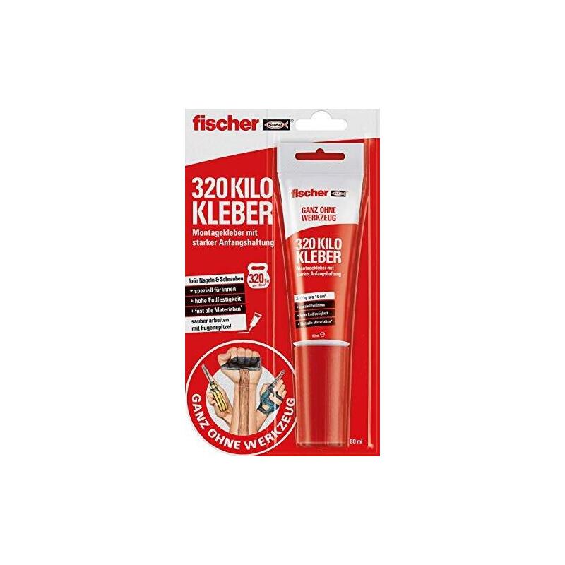 Fischer Pegamento Gow 320 Kilos, Tubo 80ml 545861