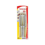 Fischer Taco De Eje Largo Sxrl 10x80 Tk Gris Claro, 4 Piezas, Con Tornillo 62410