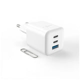 Fixed Mini 2x Usb-C And Usb Gan Charger 65w, White