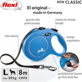Flexi New Classic L Cinta Azul -8m -Hasta 50kg