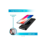 Flux´S Cargador Power Bank Con Carga Inalámbrica Epsilon De Sobremesa Qi 10k Mah Negro