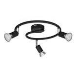 Foco 3 Elementos Limbali Gu10 (Bombilla No Incluida) Color Negro Ø 29,3 X 13 Cm