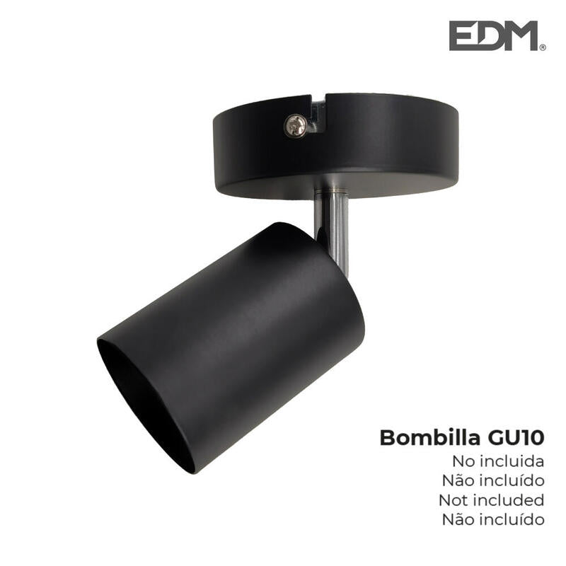 Foco Negro 1 Elemento Gu10 Edm