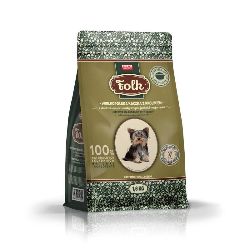 Folk Pato Tradicional De Gran Polonia Con Conejo, Manzanas Y Mejorana - Pienso Para Perros - 1,6 Kg