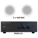 Fonestar Pack Ahorro 50 - Amplificador Prox-15 + Pareja Altavoces De Techo Gat-501