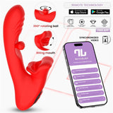 Franky Vibrador Con Biting Y Bola Rotativa Con App