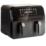 Freidora Sin Aceite Onemoon D8 Doble Cesta 4l + 4l Negra