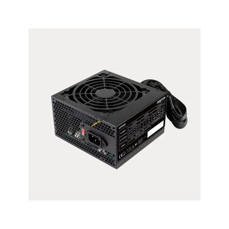 Fuente Alimentacion Atx 550w + Cable Negro Con Selector De Voltaje Approx 550 W / 115-230 Vac / Ventilador 12 Cm / Eco Power / Pfc