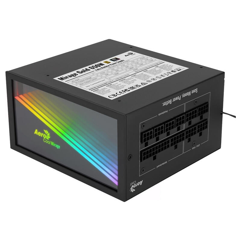 Fuente De Alimentación Aerocool Mirage Gold 650m 650w Ventilador 12cm 80 Plus Gold