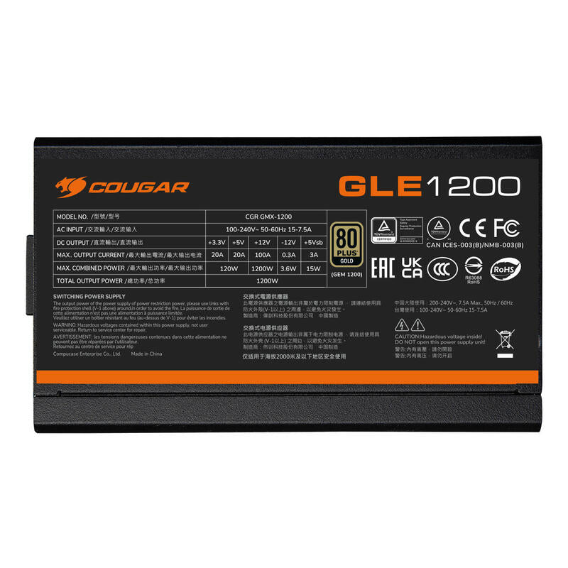 Fuente De Alimentación Cougar Fuente Ali. Gle 1200w