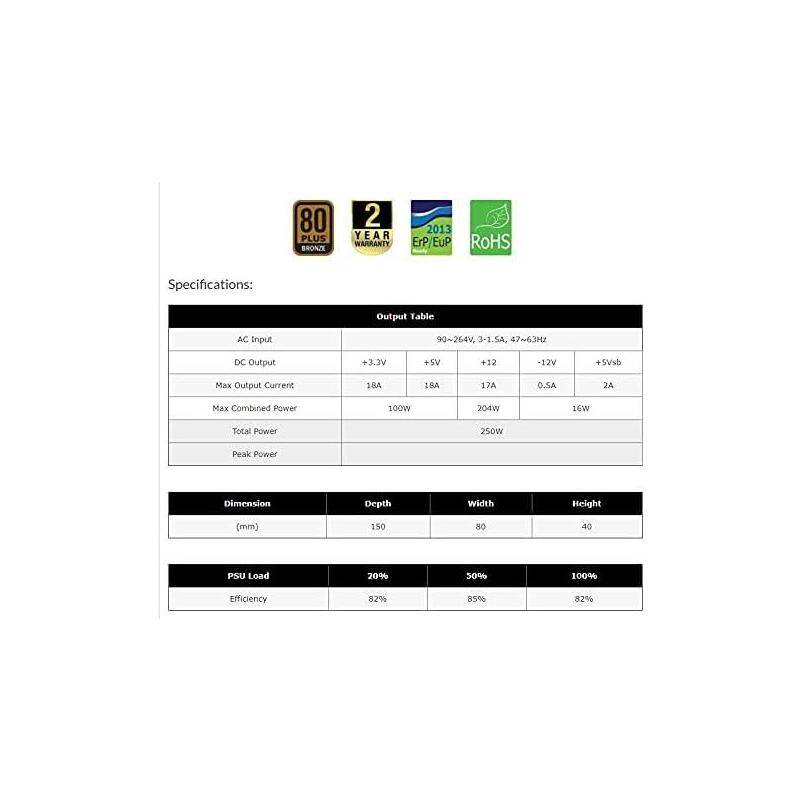 Fuente De Alimentacion Fortron Fsp250-50feb, Flex Atx, 250w