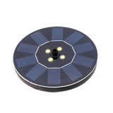 Fuente Solar De Jardín, De Plástico, Luz Blanca Cálida, 4 Leds; Ø16 X 3,5 Cm