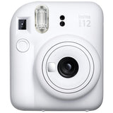 Fujifilm Instax Mini 12 Clay White Camara Instantanea - Tamaño De Imagen 62x46mm - Flash Auto - Exposicion Automatica - Mini Espejo Para Selfies - Modo Primer Plano